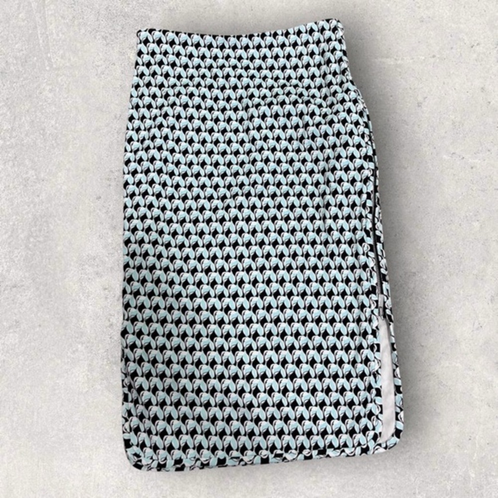 diane von furstenberg noemi geometric double zip skirt